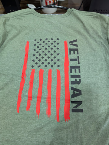 Veteran Flag Back Logo T-Shirt