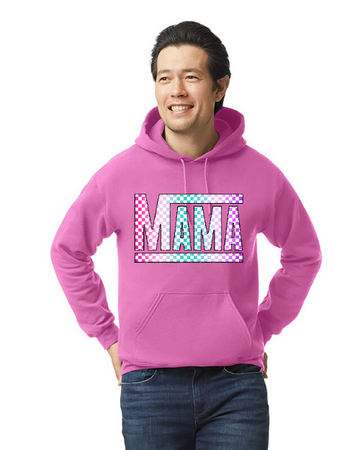 Rainbow Checker Mama Hoodie