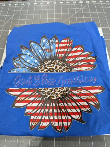 God Bless America Sunflower T-Shirt