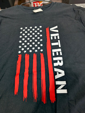 Veteran Flag Front Logo T-Shirt