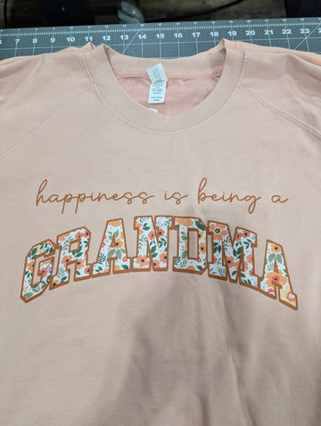 Flower Happiness Is Being A Grandma Crew