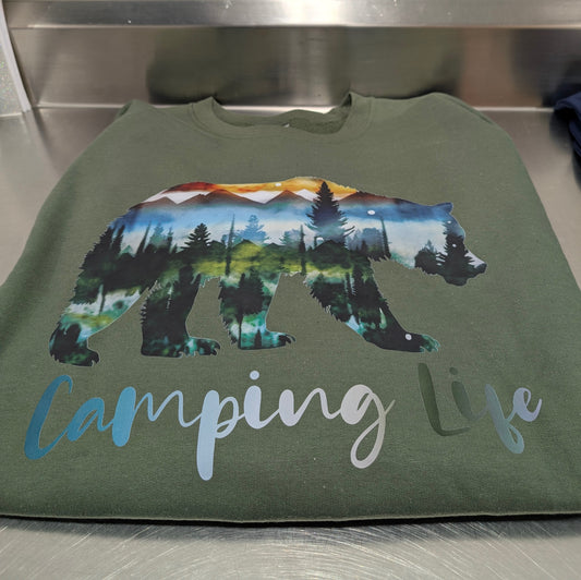 Camping Life Bear T-Shirt & Crew